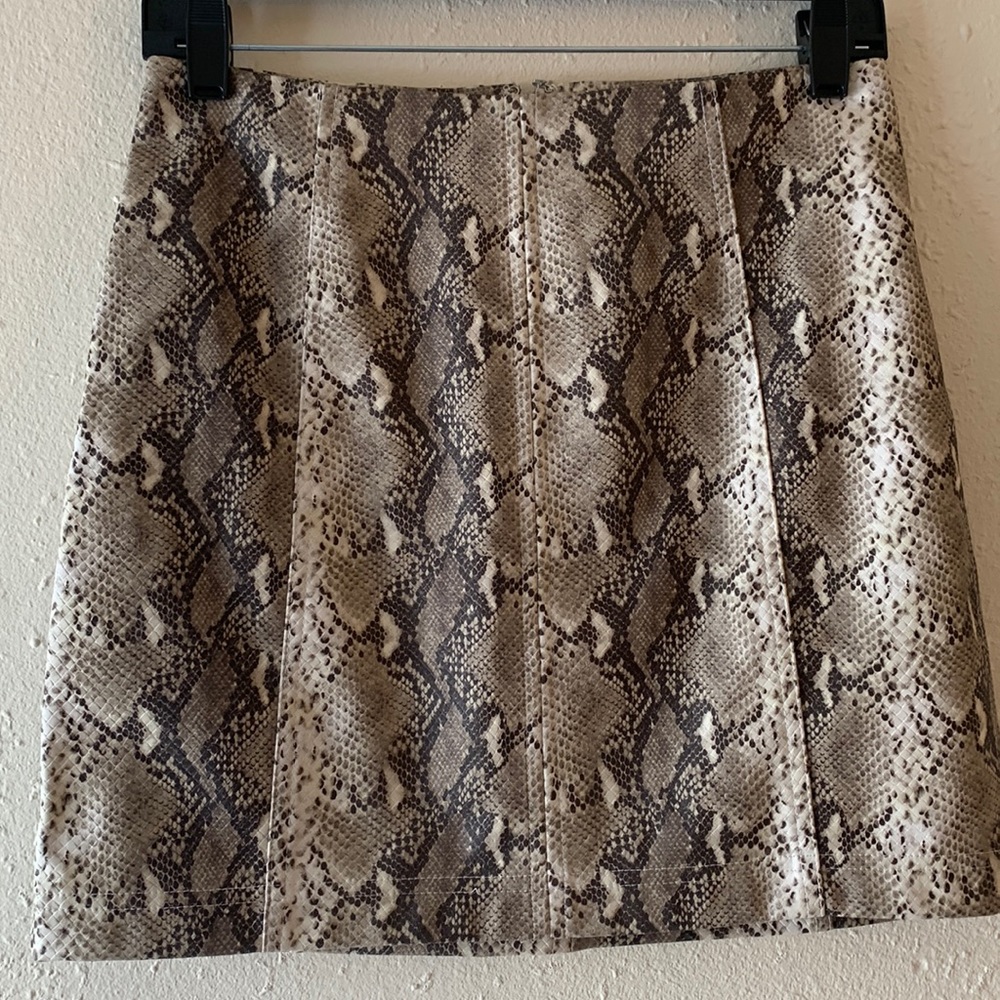 Snake print mini skirt
